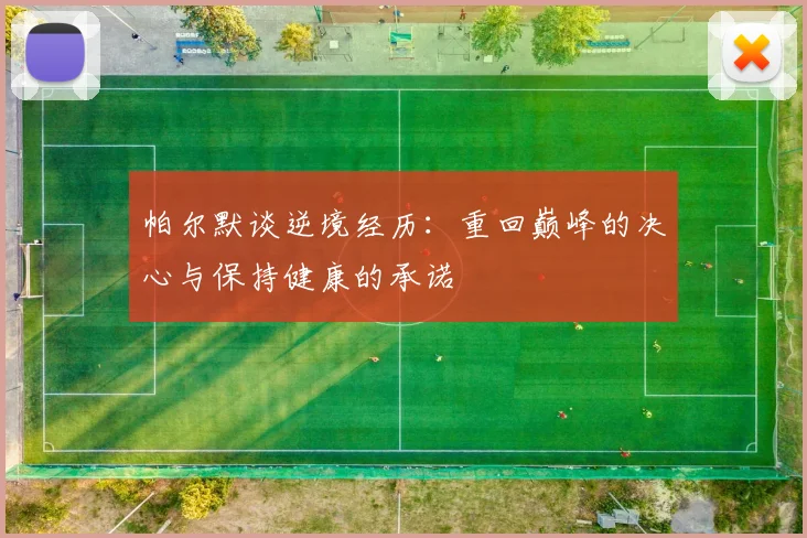 帕尔默谈逆境经历：重回巅峰的决心与保持健康的承诺